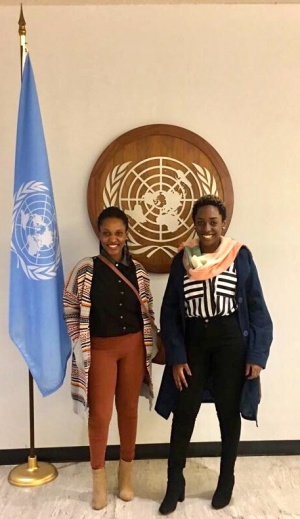 Grace Giramahoro and Brenda Umutoniwase at United Nations