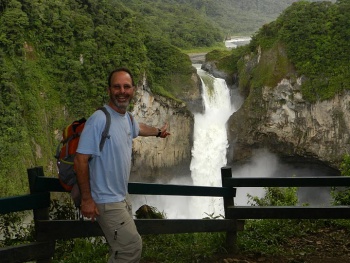 Flecker with a waterfall