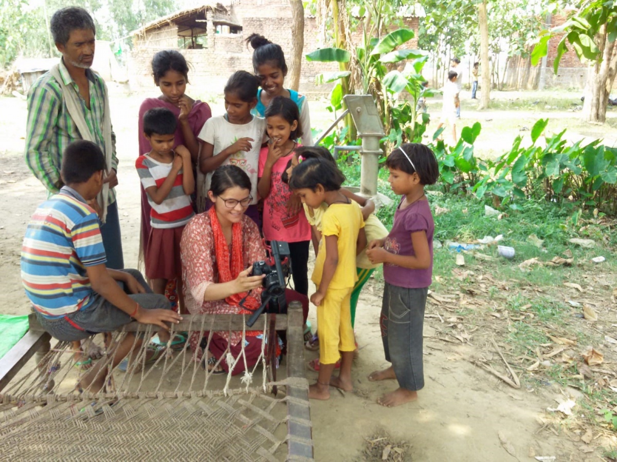 Christa Osumi working in India