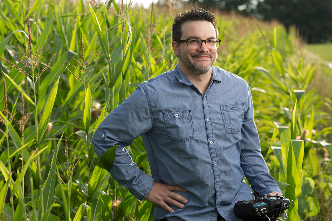 Michael Gore in a corn field