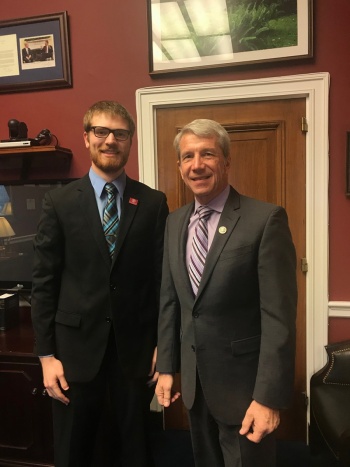 Conor McCabe and Rep. Kurt Schrader in Schraders office