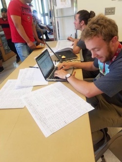 Students working on laptops