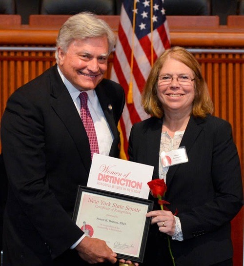 A man and woman stand together