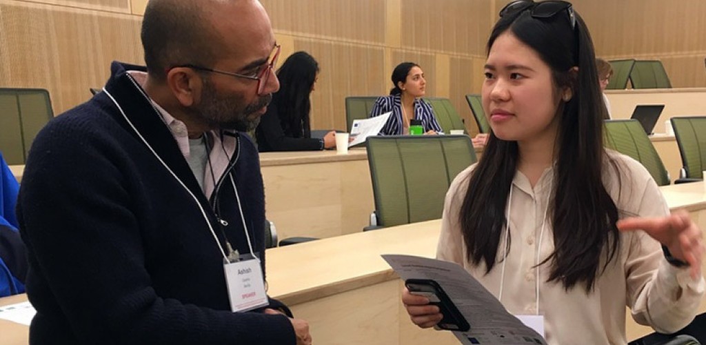 Ashish Gadnis discusses the societal benefits of blockchain with Lucy Yang