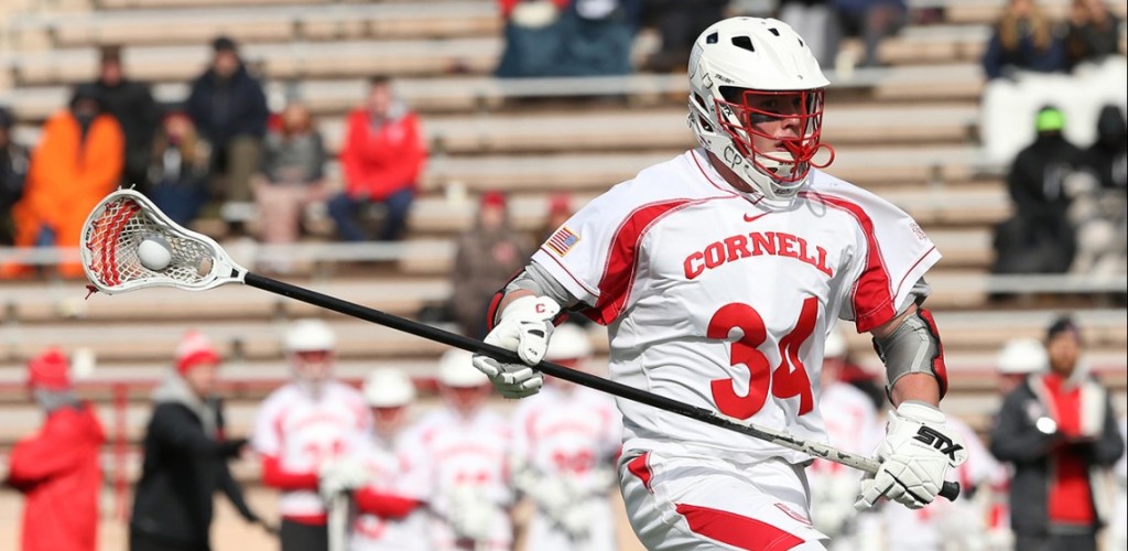 jack pulver running in his lacrosse uniform