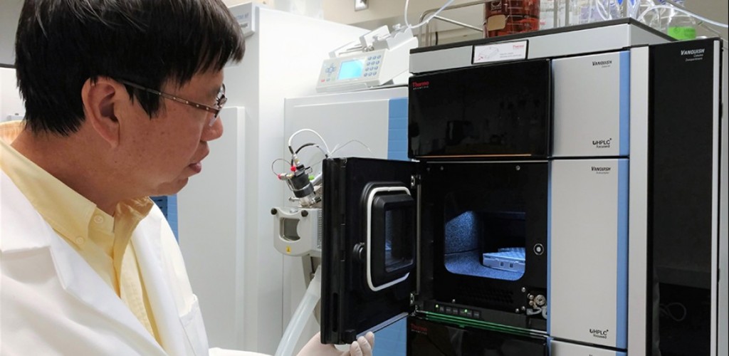 Researcher working in a lab
