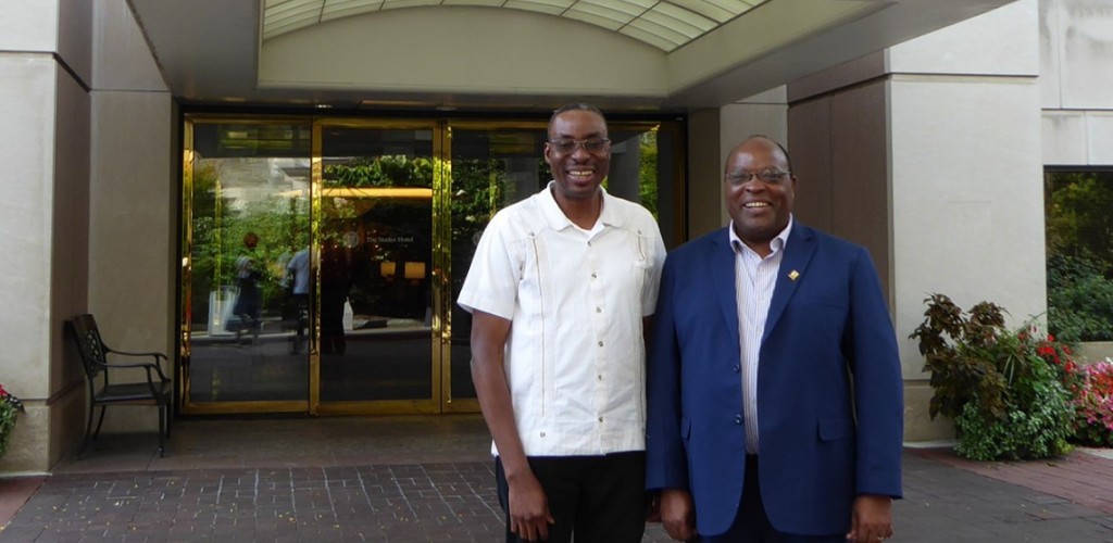 Former students on campus