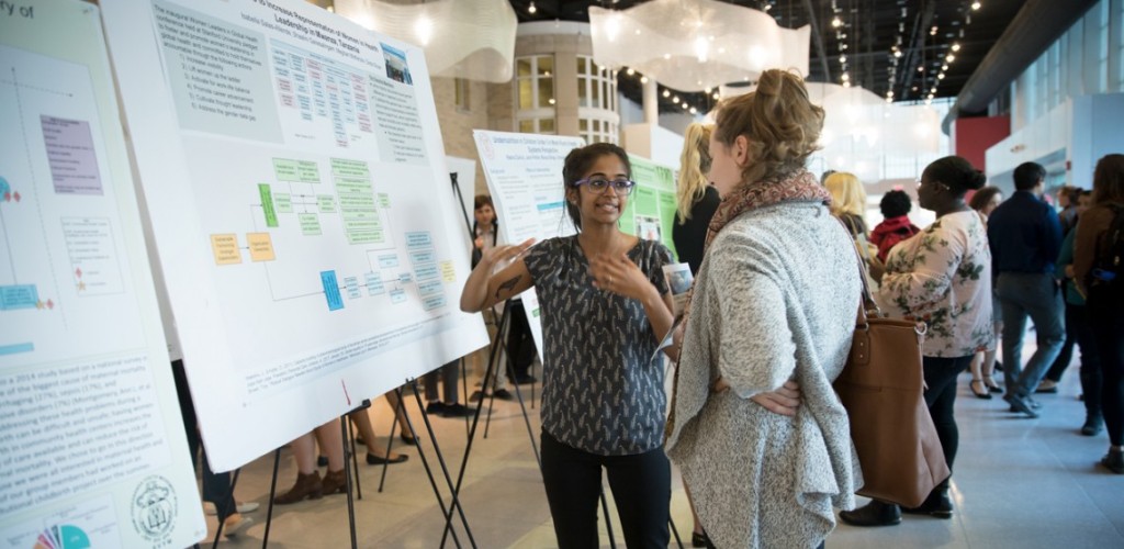 Student presents her research