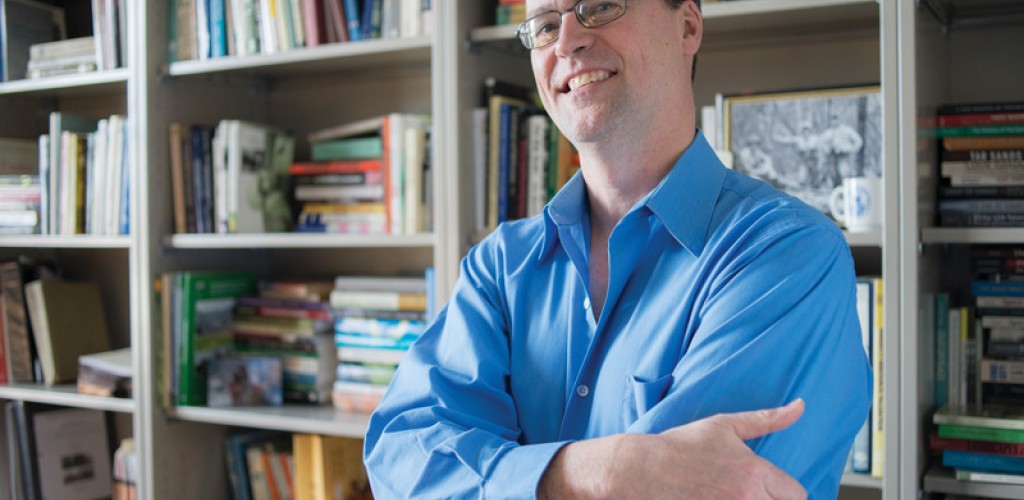 Rich Stedman poses in classroom