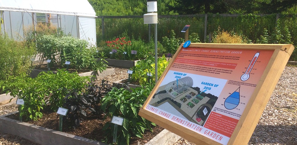 The entrance of the Climate Change Demonstration Garden
