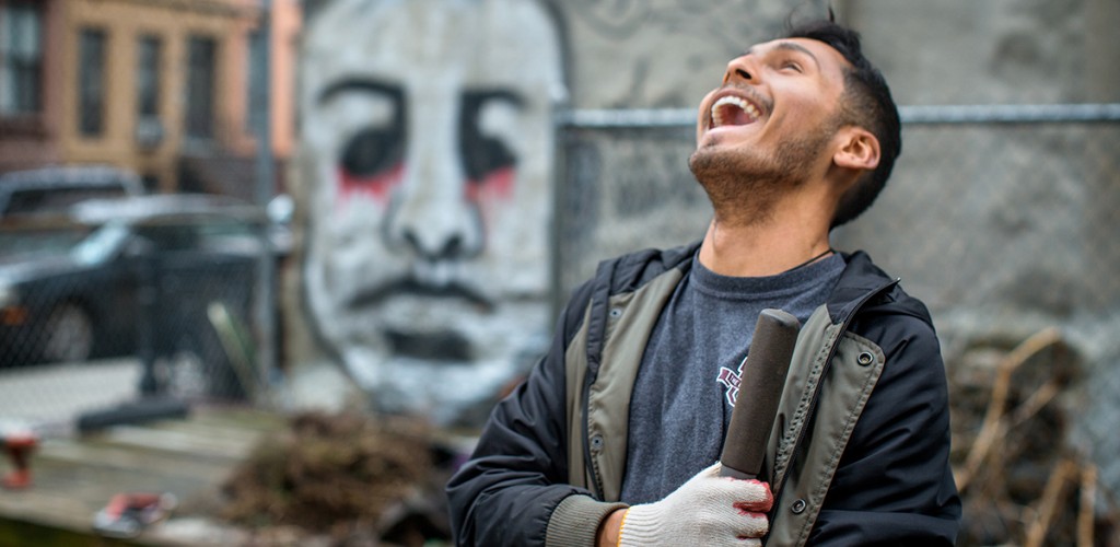 Alec Martinez lauging