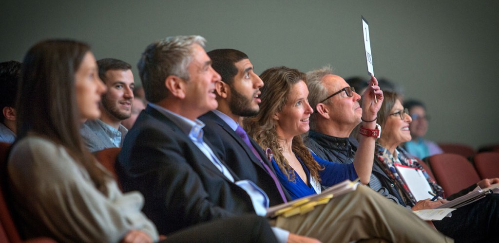 judges seated in auditorium