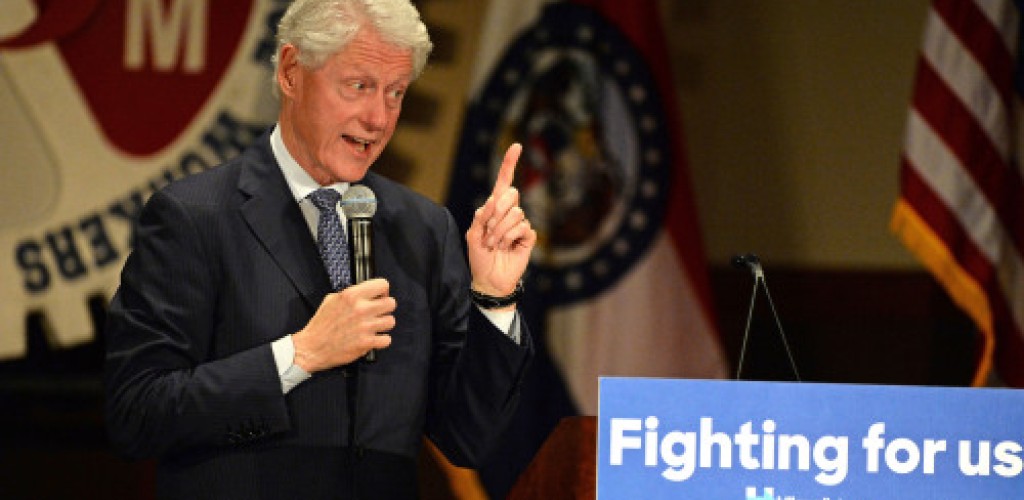 Bill Clinton at a presidential rally