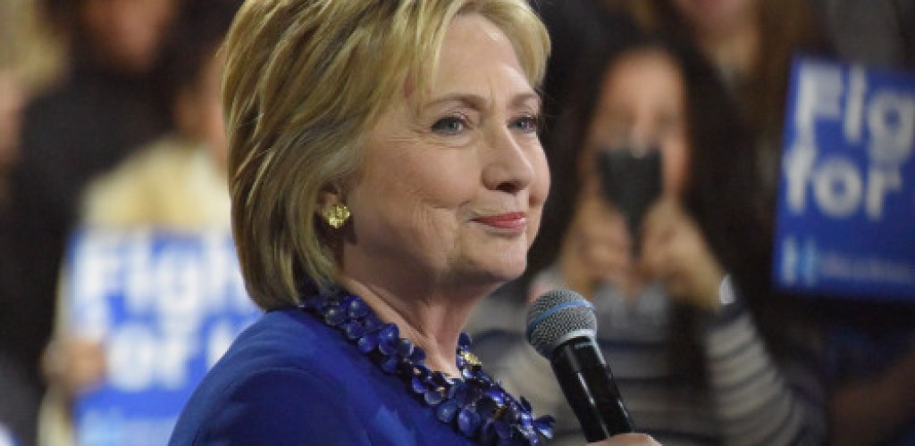 Hillary Clinton speaking at a debate