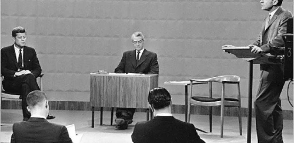 An image from the Nixon-Kennedy debate