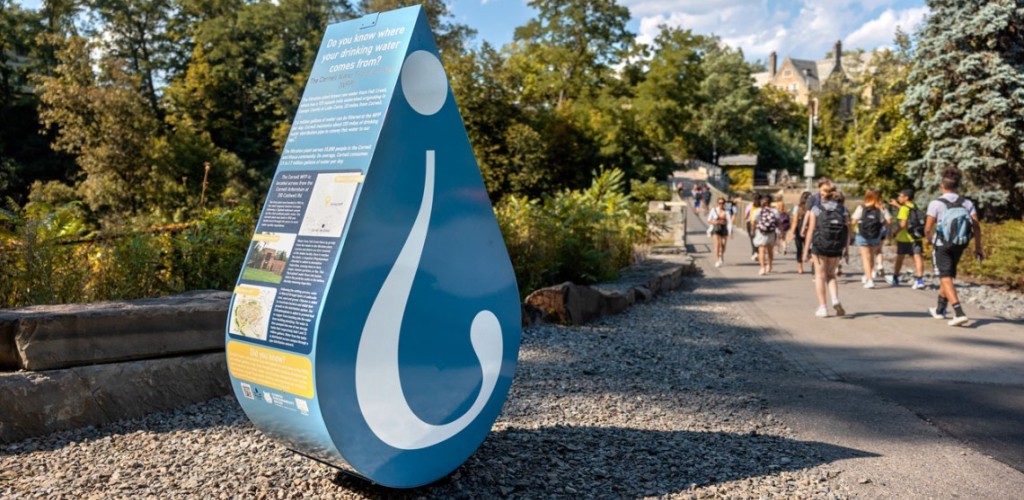 image of a water droplet sculpture