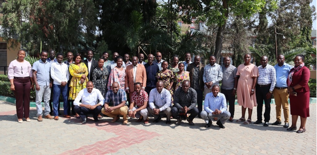 Group poses at workshop