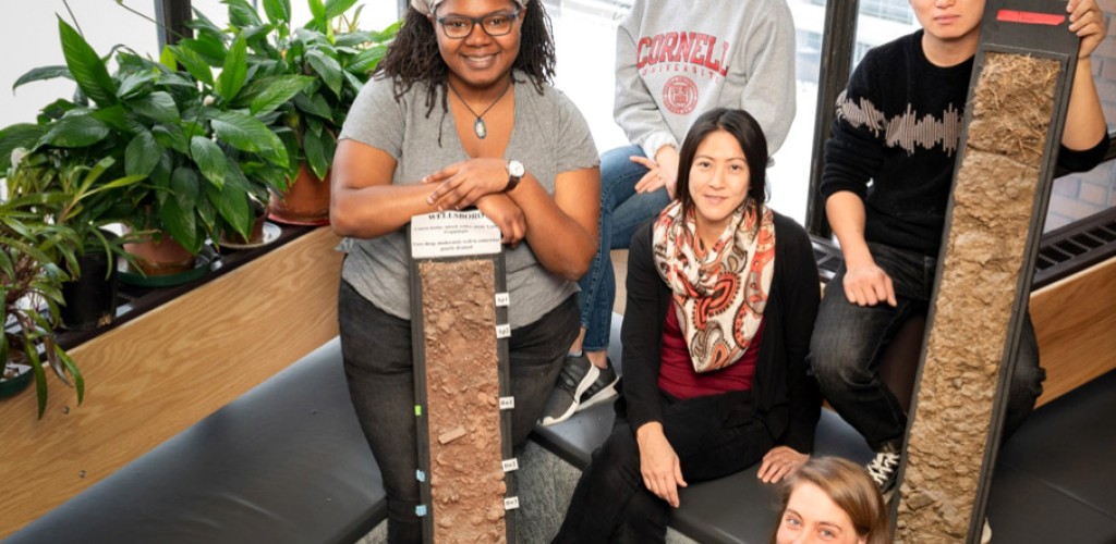 kao-kniffin lab with soil monoliths