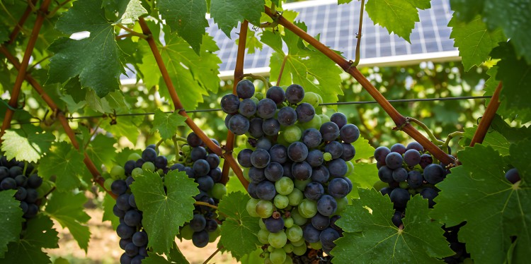 Grape agrivoltaics