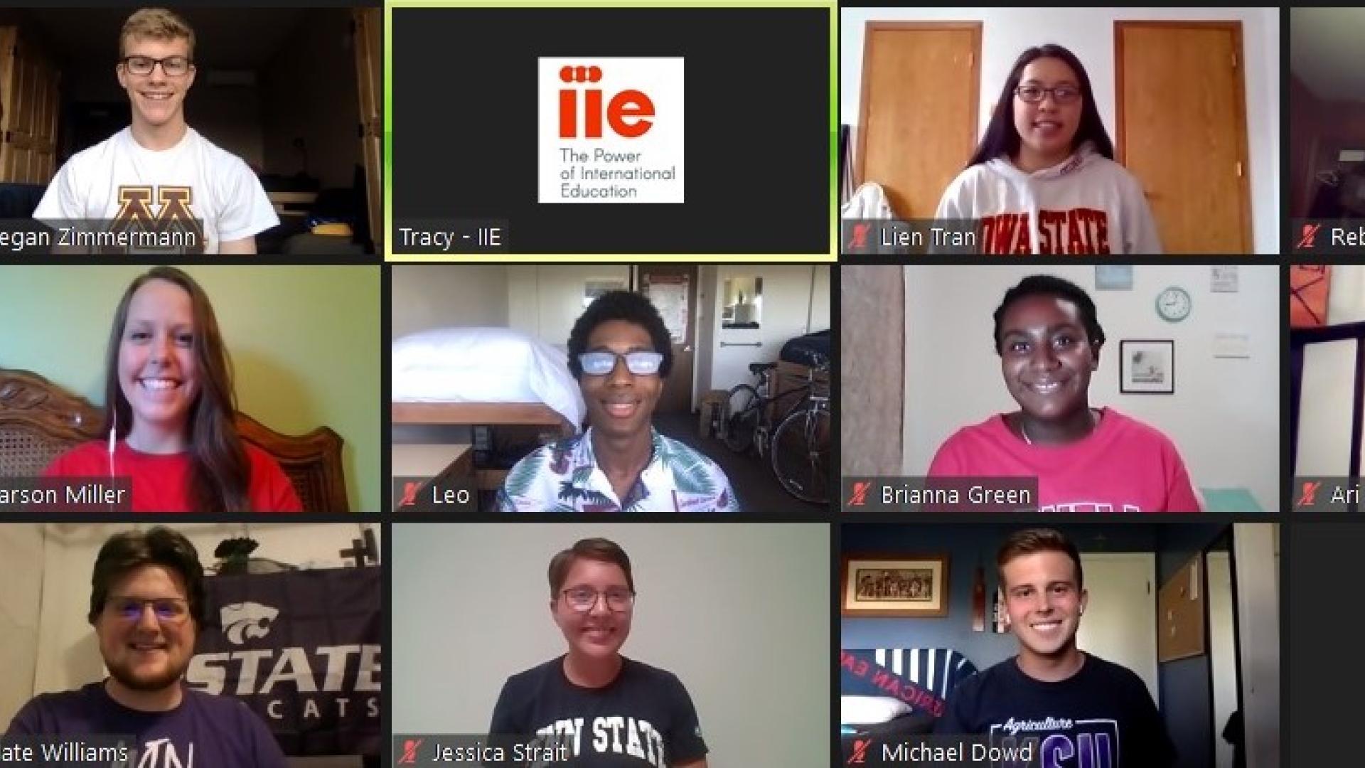 a screenshot of a zoom meeting with 12 participants