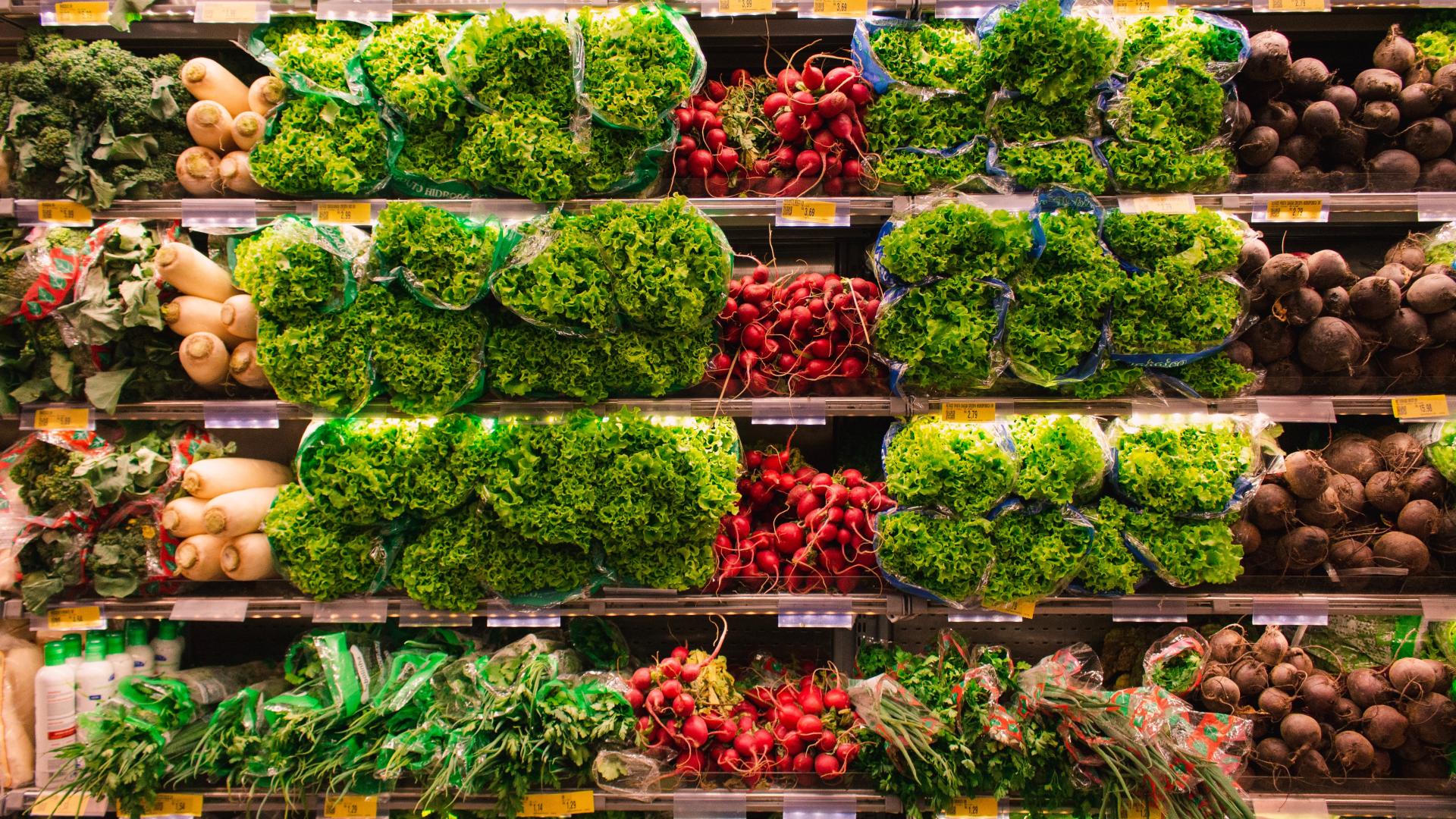 Produce in the grocery store