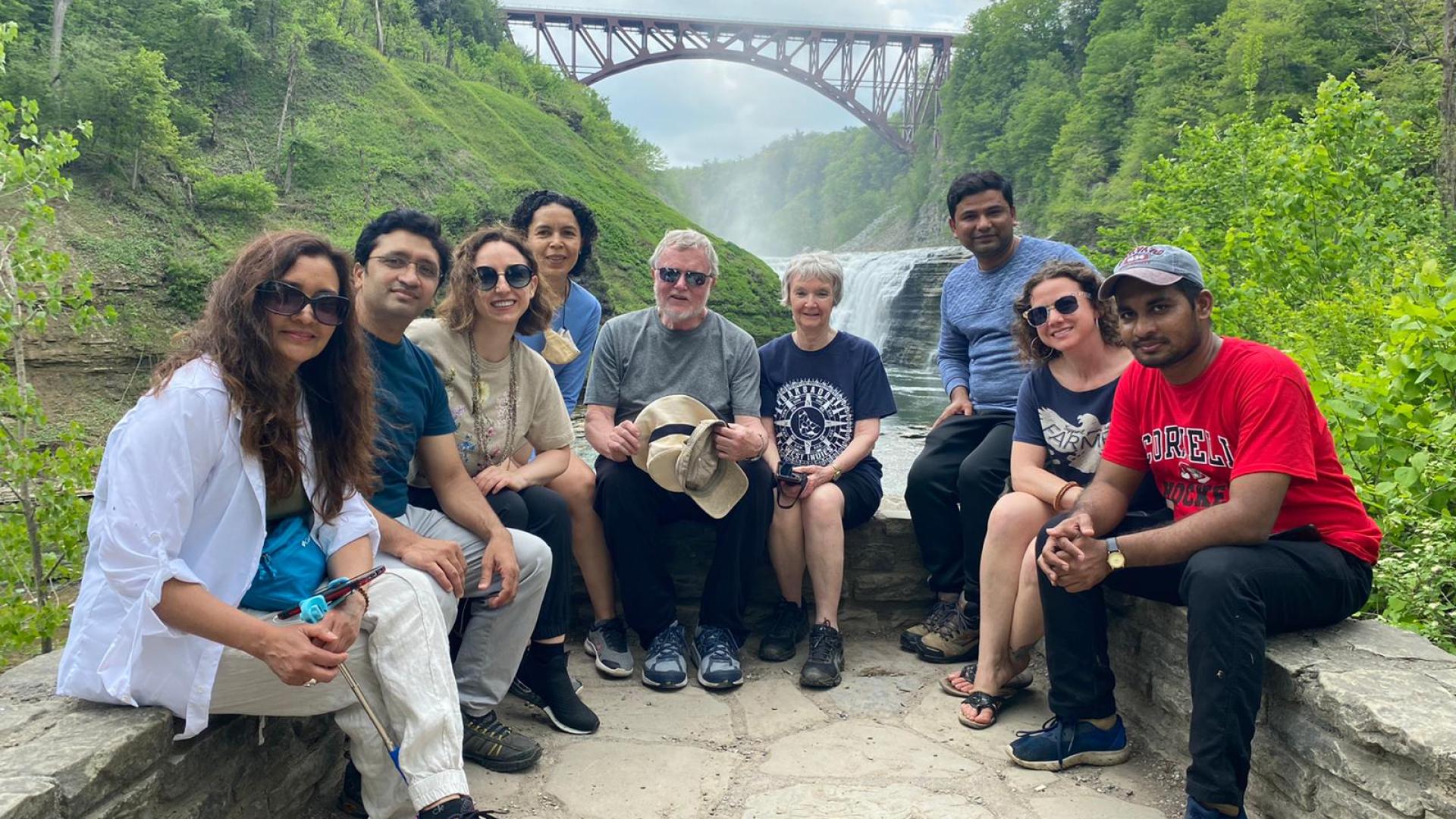 Group of fellows visits Letchworth Falls