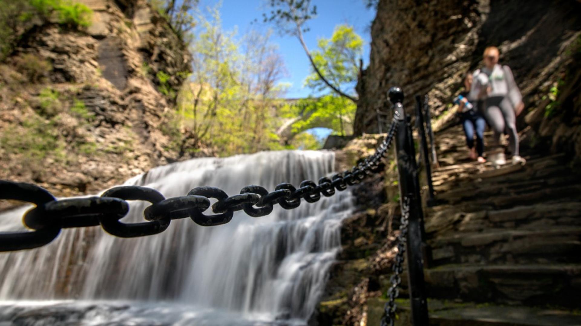 A waterfall in Casadilla Gorge