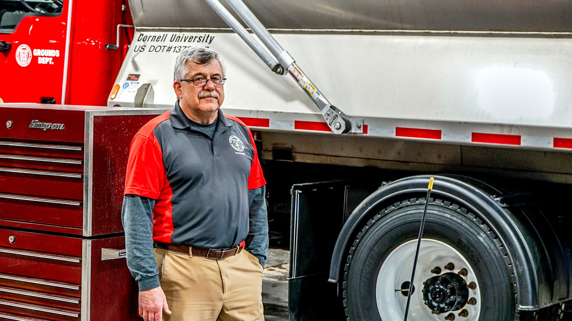 schied with salt truck