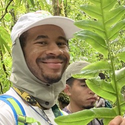 Joshua Felton with plant