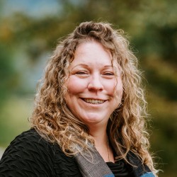 Woman outside with black shirt