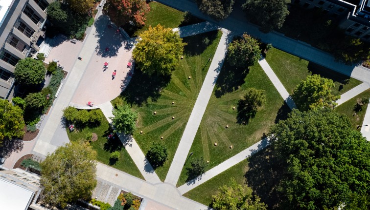 Aerial view of the CALS Quad