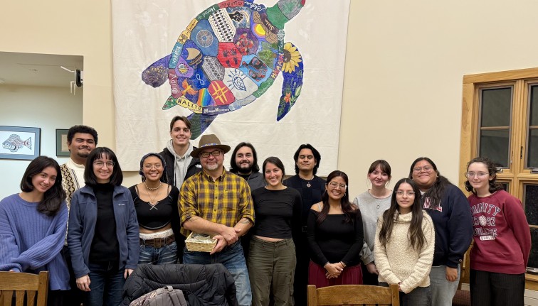 Students in Akwe:kon with guest speaker Sweeney Windchief.