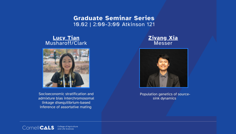 two students and their presesntation titles