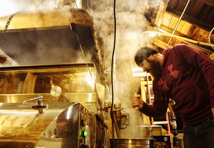 Maple sap is boiled down at Cornell’s Arnot Teaching and Research Forest in Van Etten, New York.