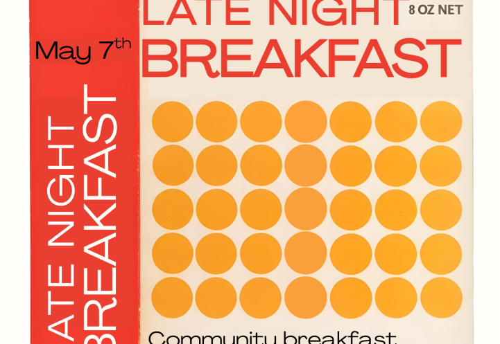 A poster for Late Night Breakfast.