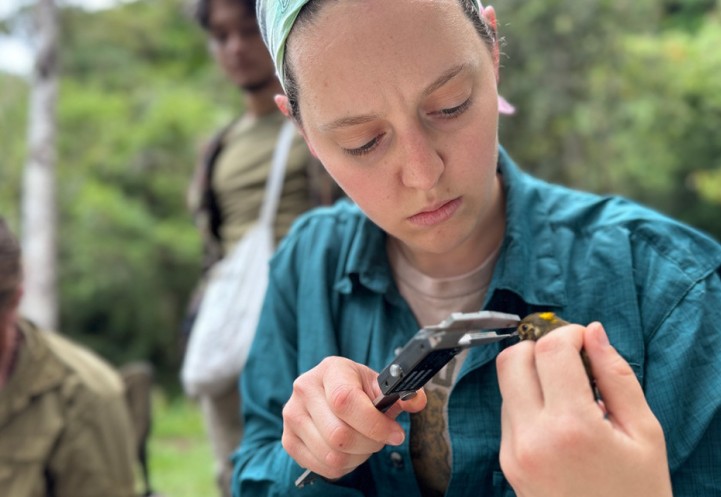  Leah Crenshaw, pictured here, will continue research that examines how surrounding landscapes influence bird ecology in shade‑grown coffee farms.