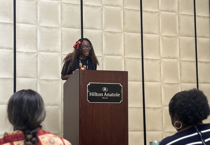Arianna D. Edinbugh ’28 presenting at at the MANRRS 40th Annual Training Conference and Career Expo