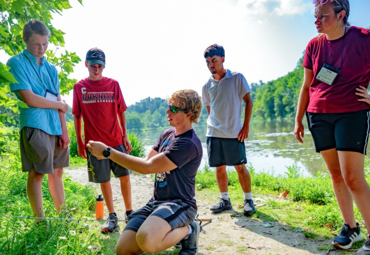 4-H’ers participate in the World of Water, where they conducted research across campus, including invasive species sampling and fishing in Beebe Lake.