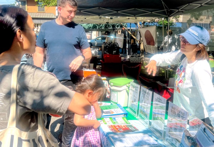 Provided Allison Anderson (right), of Pelham, New York, tables for the Village of Pelham Sustainability Advisory Board, which she helped resurrect as part of the Cornell Climate Stewards program.