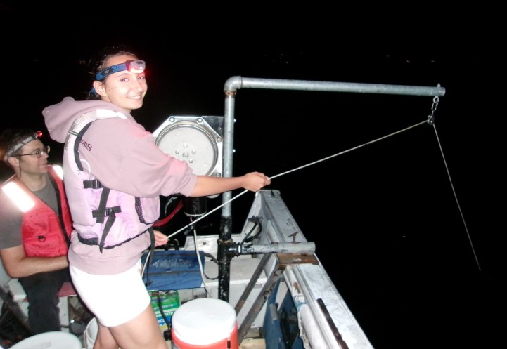 a person standing on a boat