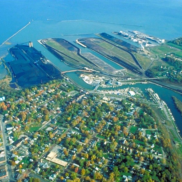 Aerial view of the Great Lakes