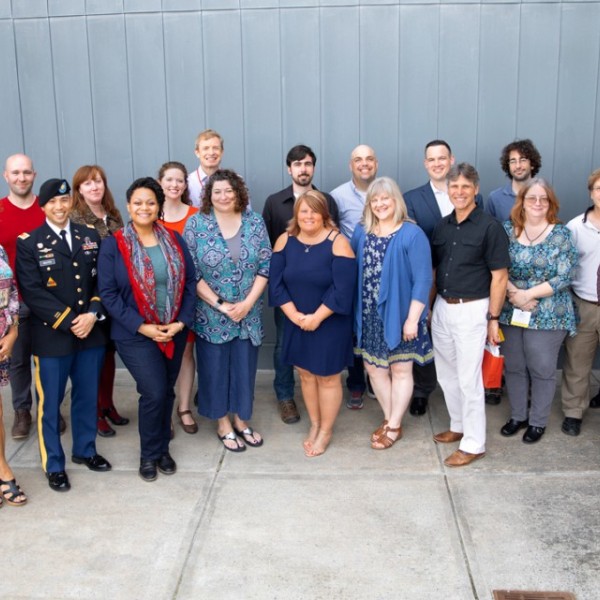 Graduate staff members pose for a picture