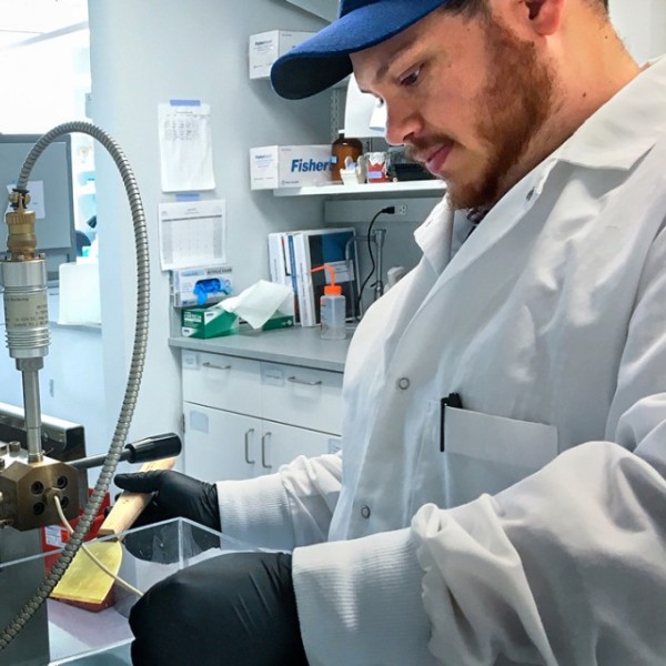 student in laboratory