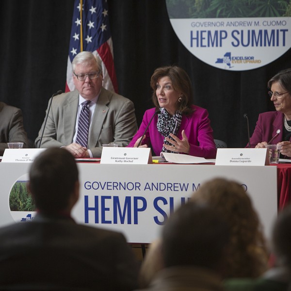 people answering questions at table