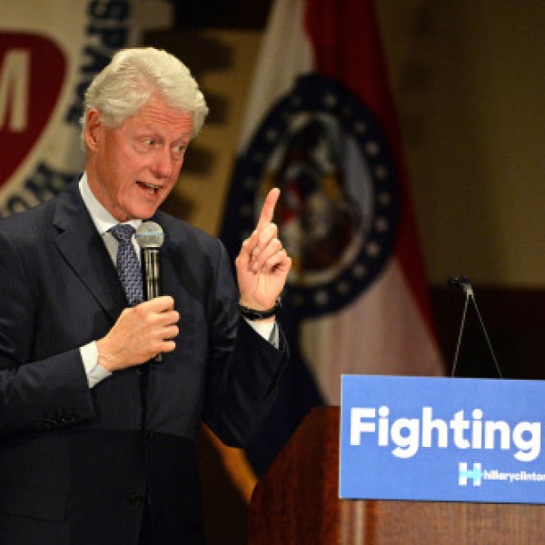 Bill Clinton at a presidential rally