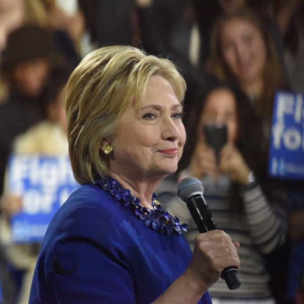 Hillary Clinton speaking at a debate