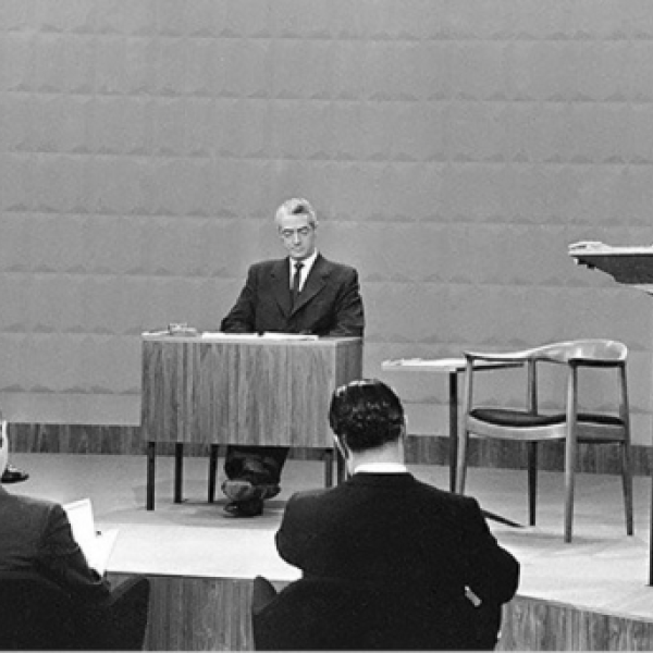 An image from the Nixon-Kennedy debate