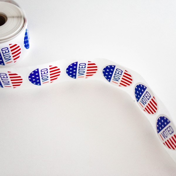 A roll of I voted stickers