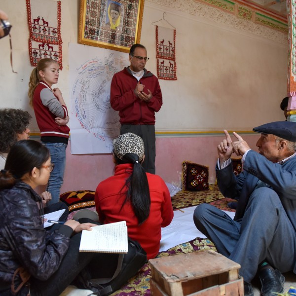 Professor Kassam meets with herders.