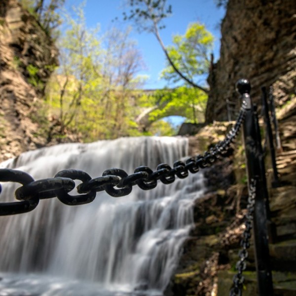 A waterfall in Casadilla Gorge